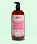 Flasche Ohanic Color Protect Shampoo, 1000 ml, mit Trauben- und Rosmarinextrakt. Vegan, tierversuchsfrei, frei von Silikonen, Sulfaten, Farbstoffen, Paraffinen und Gluten.